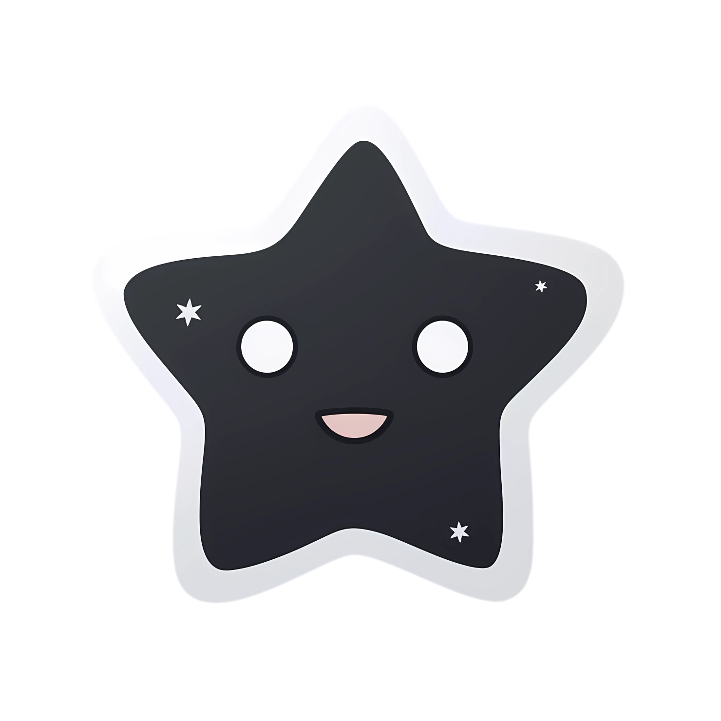Kawaii star sticker isolated on transparent background #26822