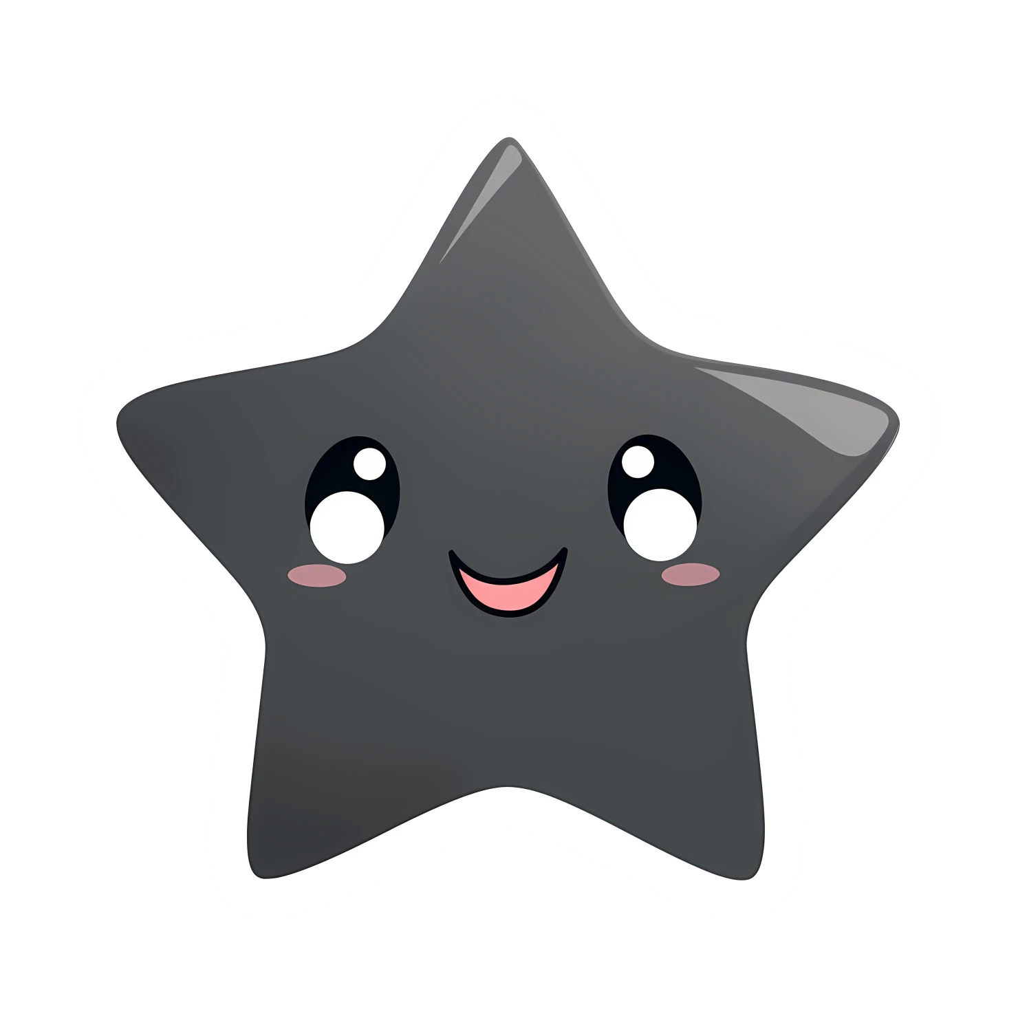 Kawaii star sticker isolated on transparent background #26824