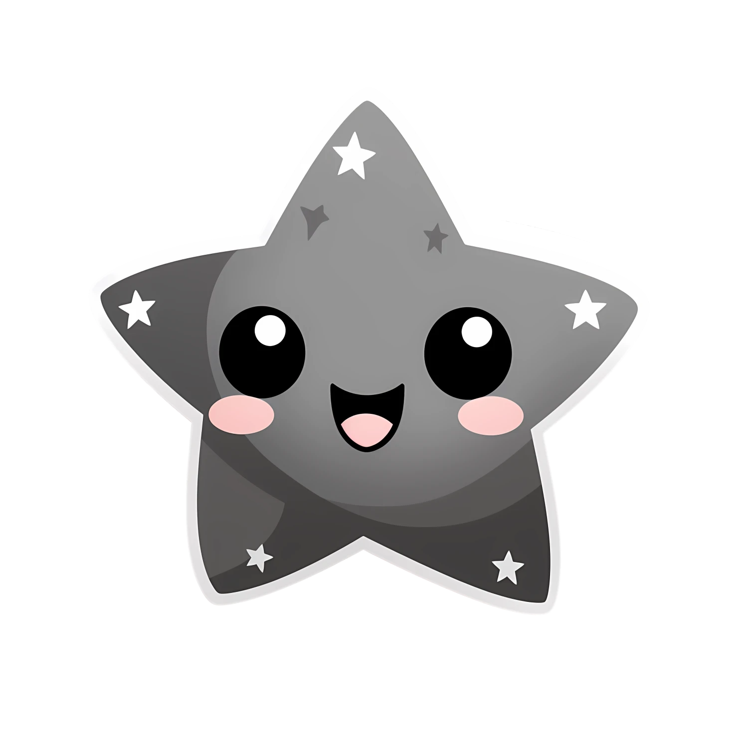 Kawaii star sticker isolated on transparent background #26828