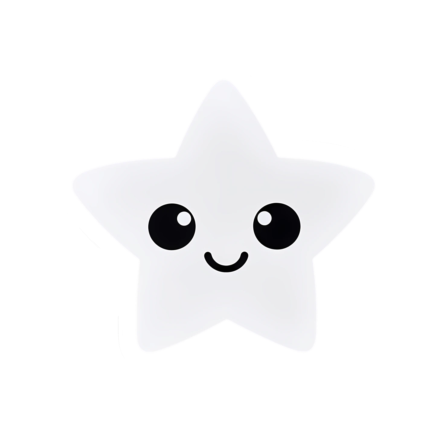Kawaii star sticker isolated on transparent background #26830