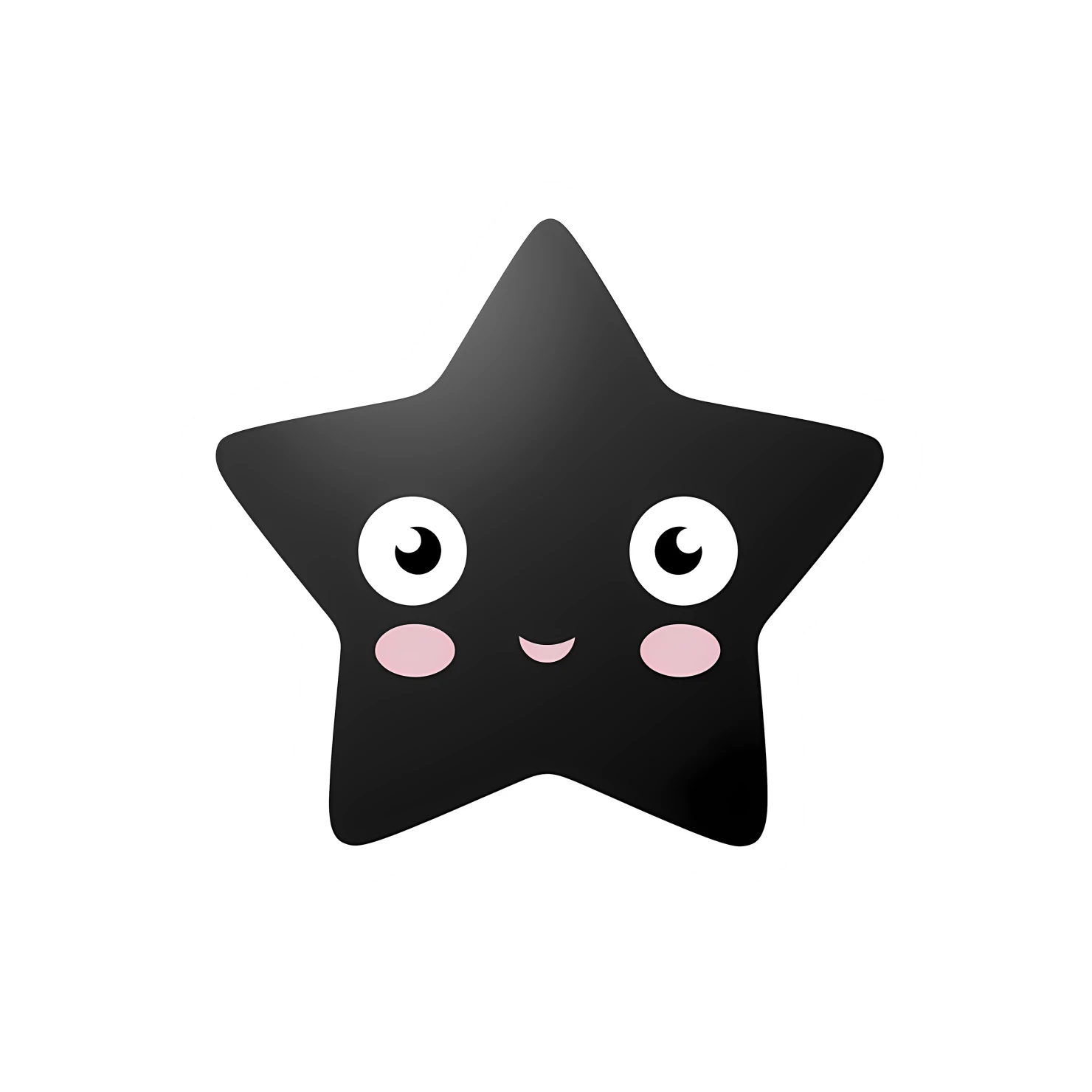 Kawaii star sticker isolated on transparent background #26833