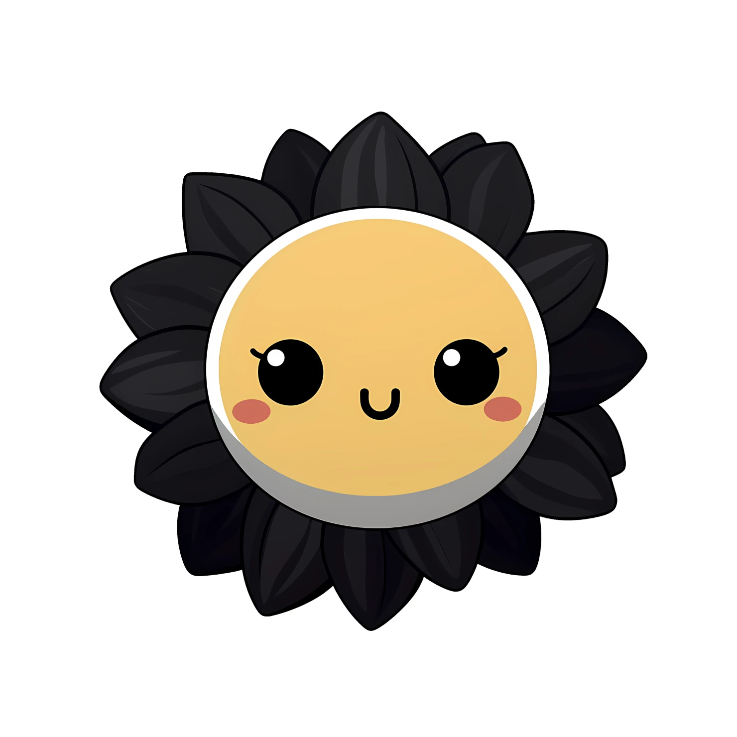 Kawaii Sunflower sticker isolated on transparent background #26881