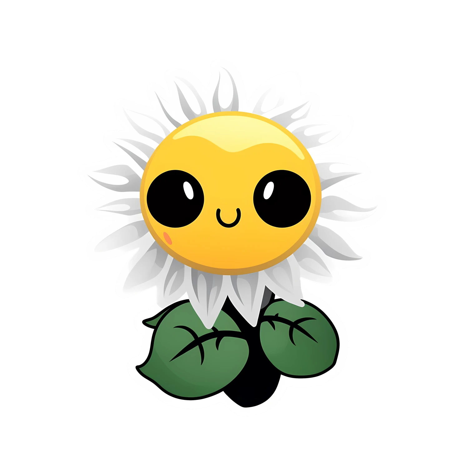 Kawaii Sunflower sticker isolated on transparent background #26883