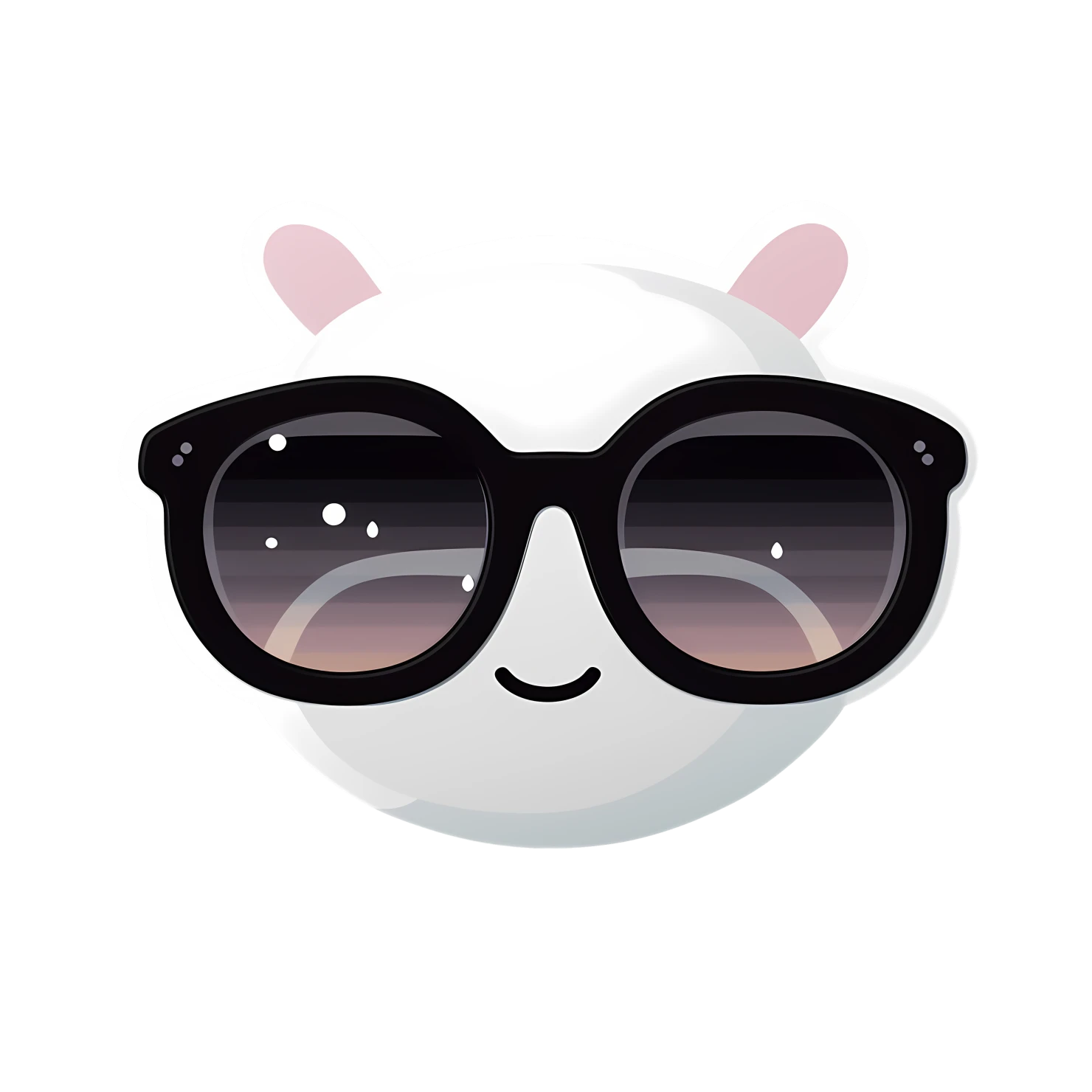 Kawaii Sunglasses sticker isolated on transparent background #26900