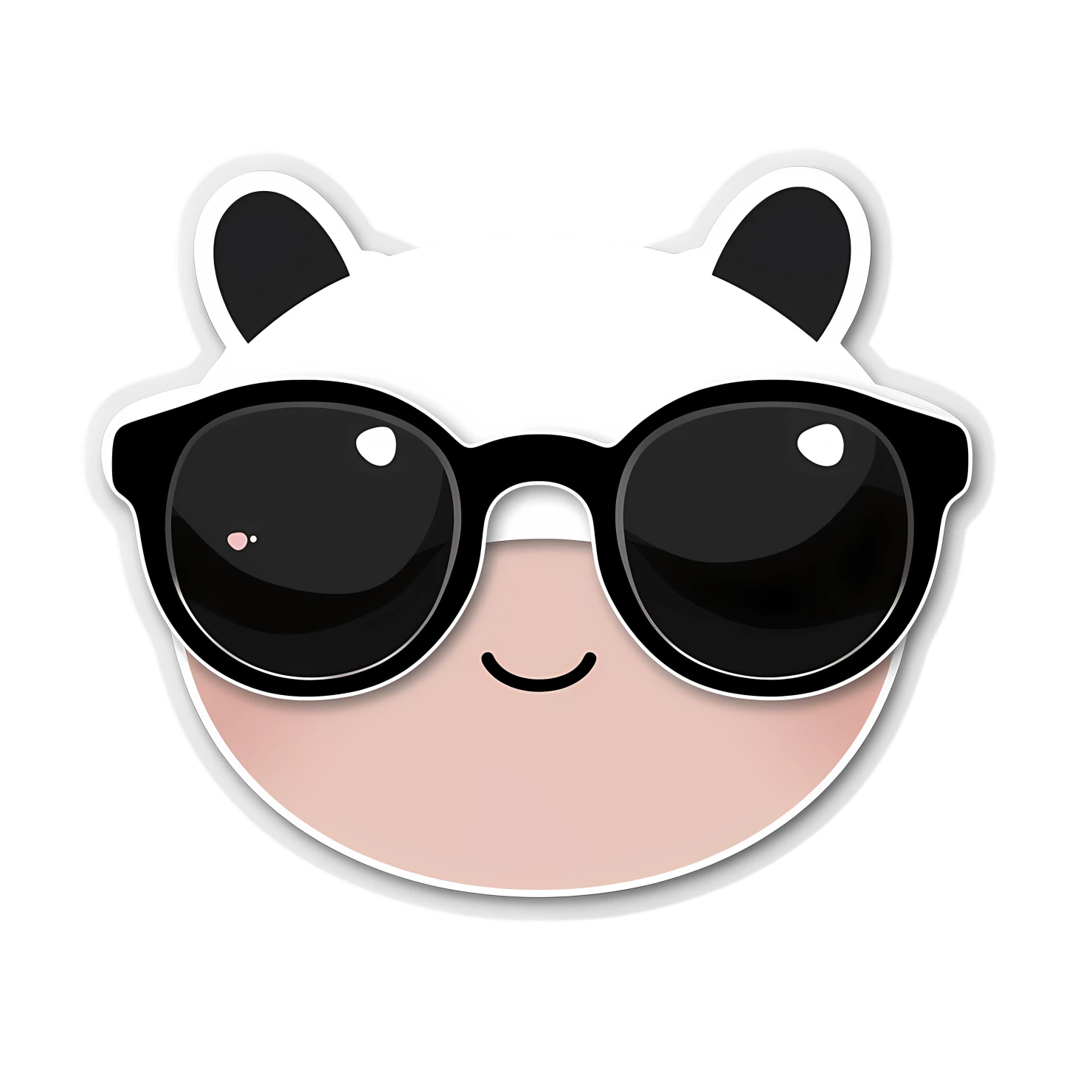 Kawaii Sunglasses sticker isolated on transparent background #26903