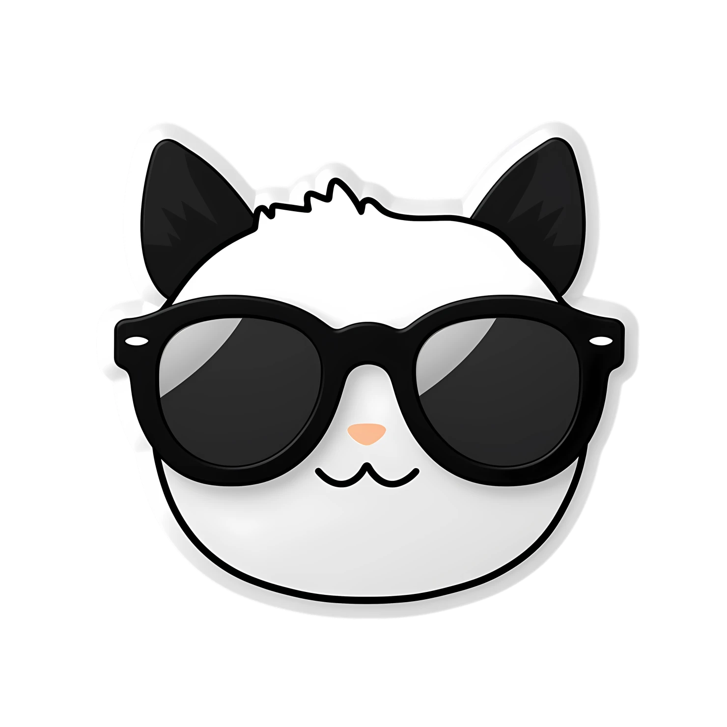 Kawaii Sunglasses sticker isolated on transparent background #26906