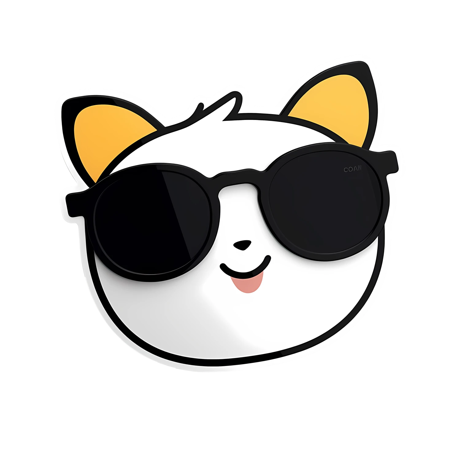 Kawaii Sunglasses sticker isolated on transparent background #26907