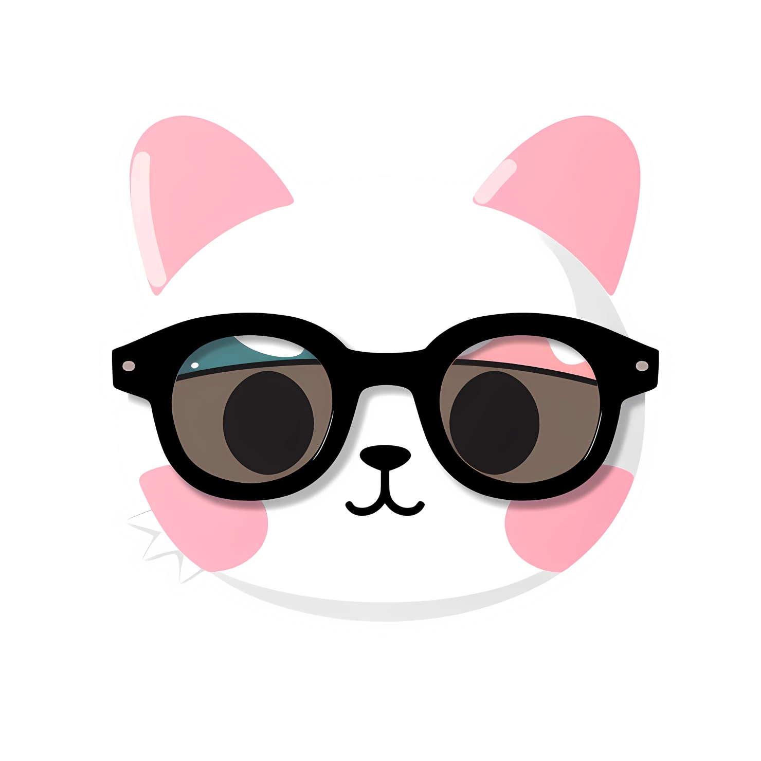 Kawaii Sunglasses sticker isolated on transparent background #26908