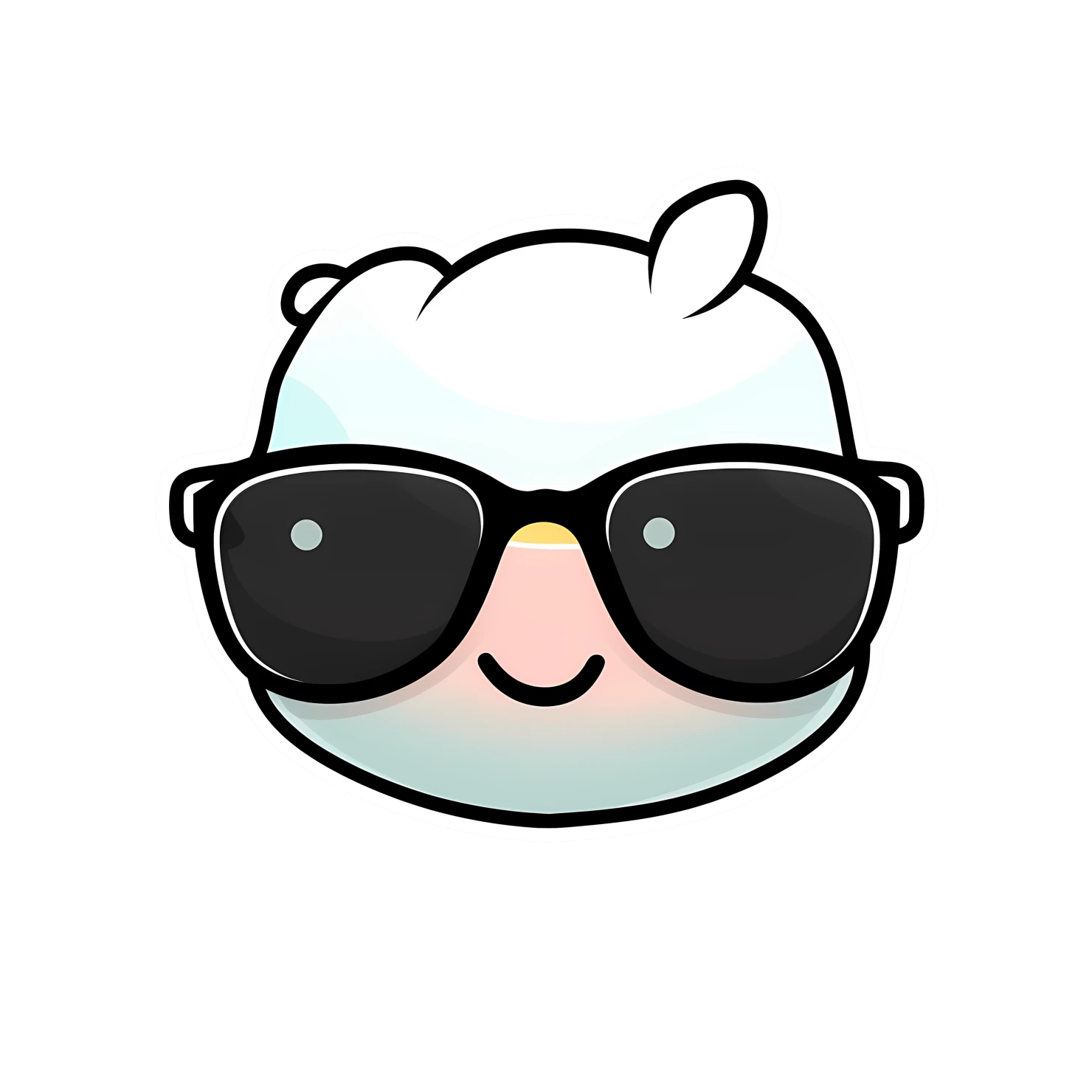 Kawaii Sunglasses sticker isolated on transparent background #26910