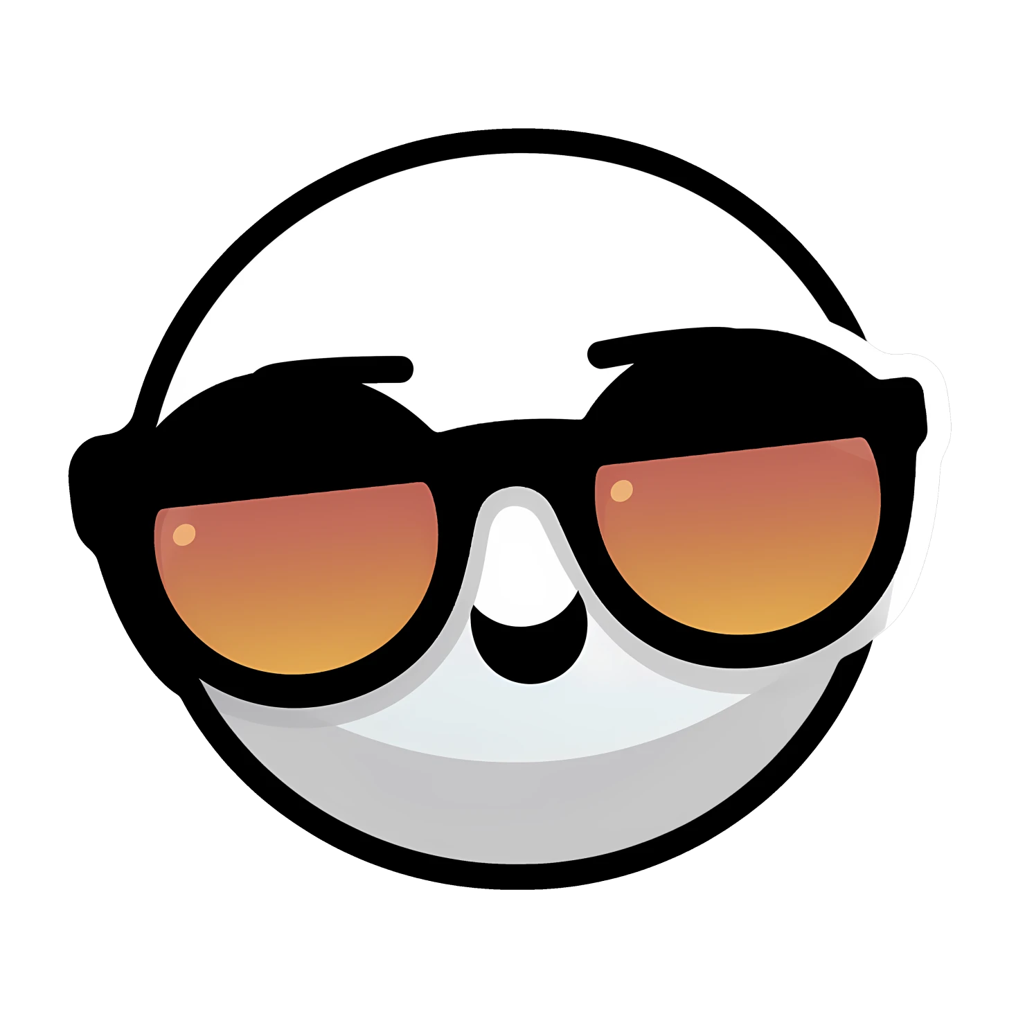 Kawaii Sunglasses sticker isolated on transparent background #26911
