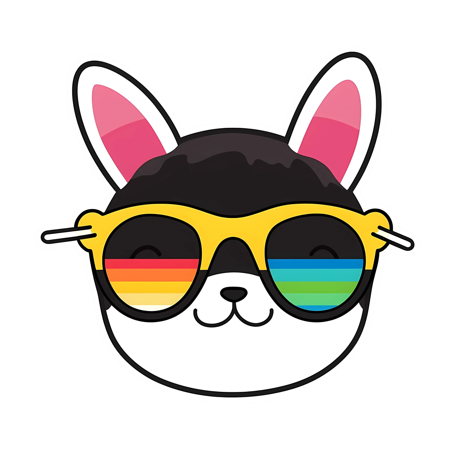 Kawaii Sunglasses sticker isolated on transparent background #26912