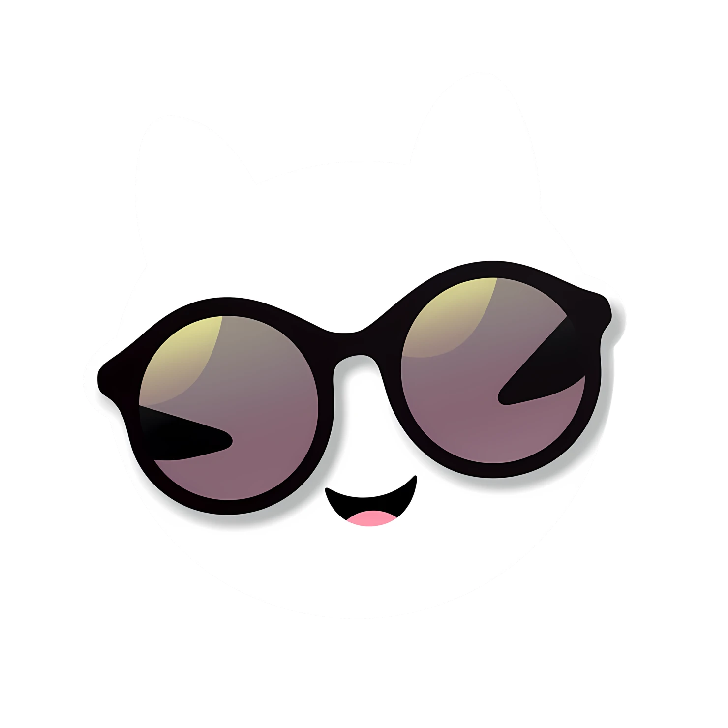 Kawaii Sunglasses sticker isolated on transparent background #26913