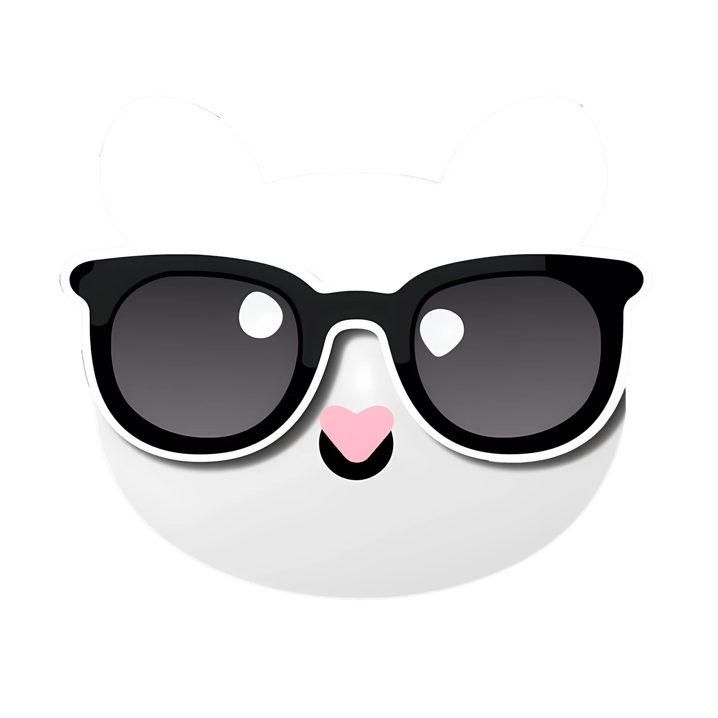 Kawaii Sunglasses sticker isolated on transparent background #26914