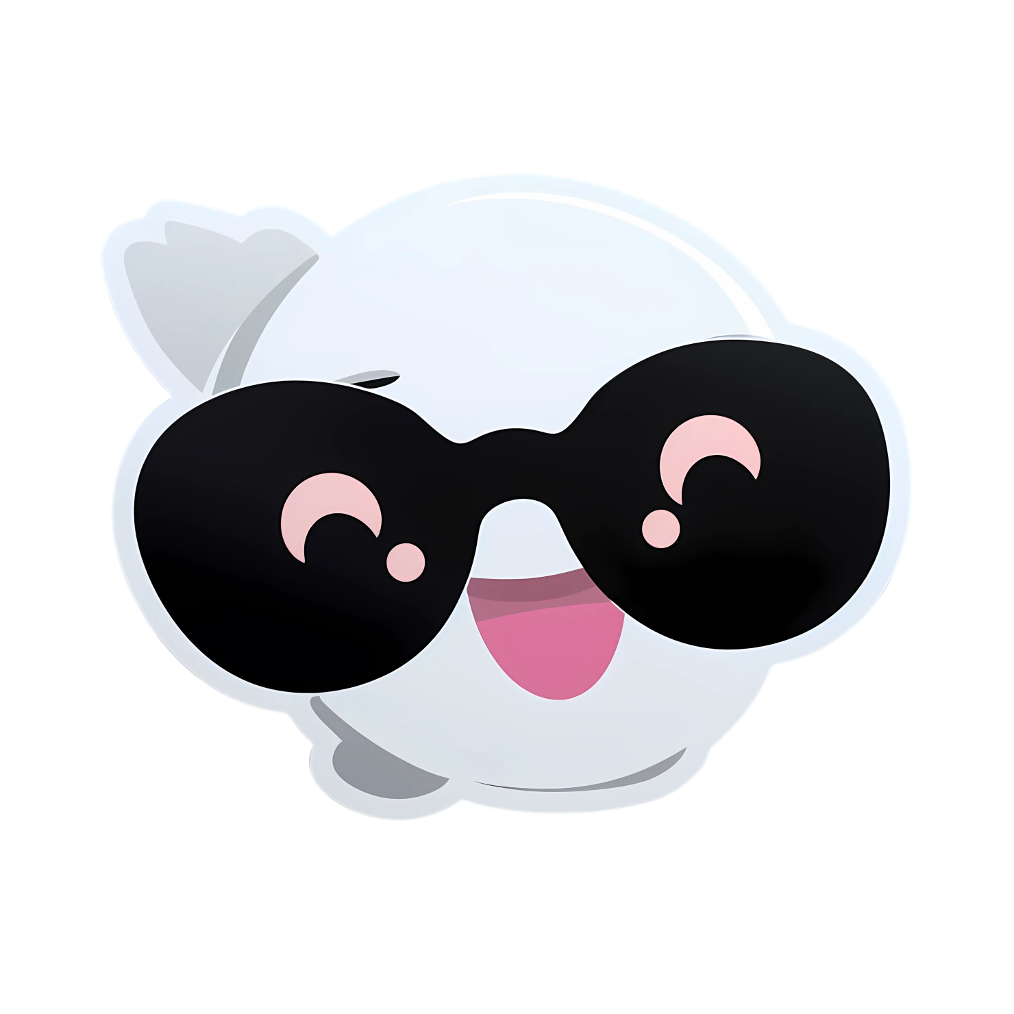 Kawaii Sunglasses sticker isolated on transparent background #26915