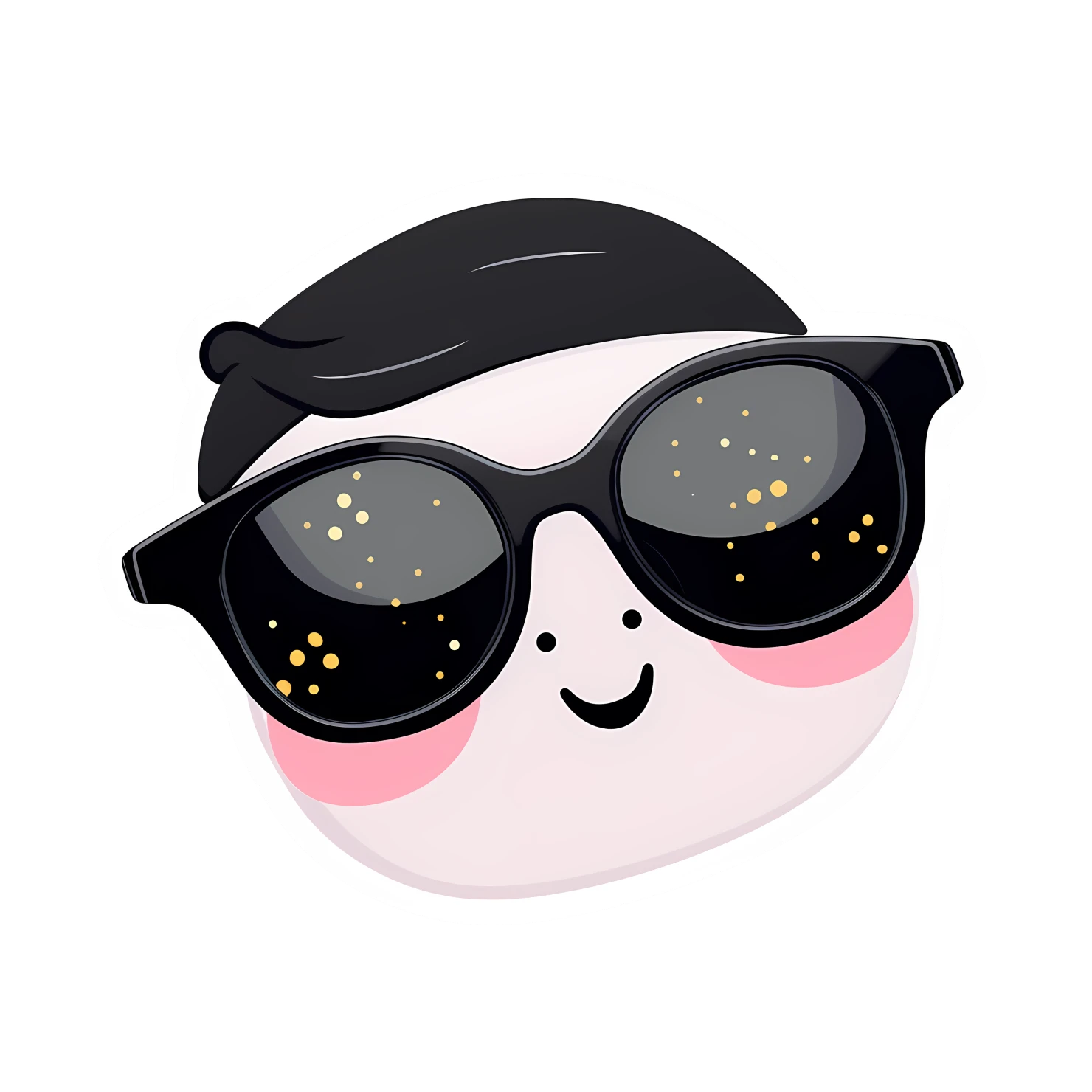 Kawaii Sunglasses sticker isolated on transparent background #26916