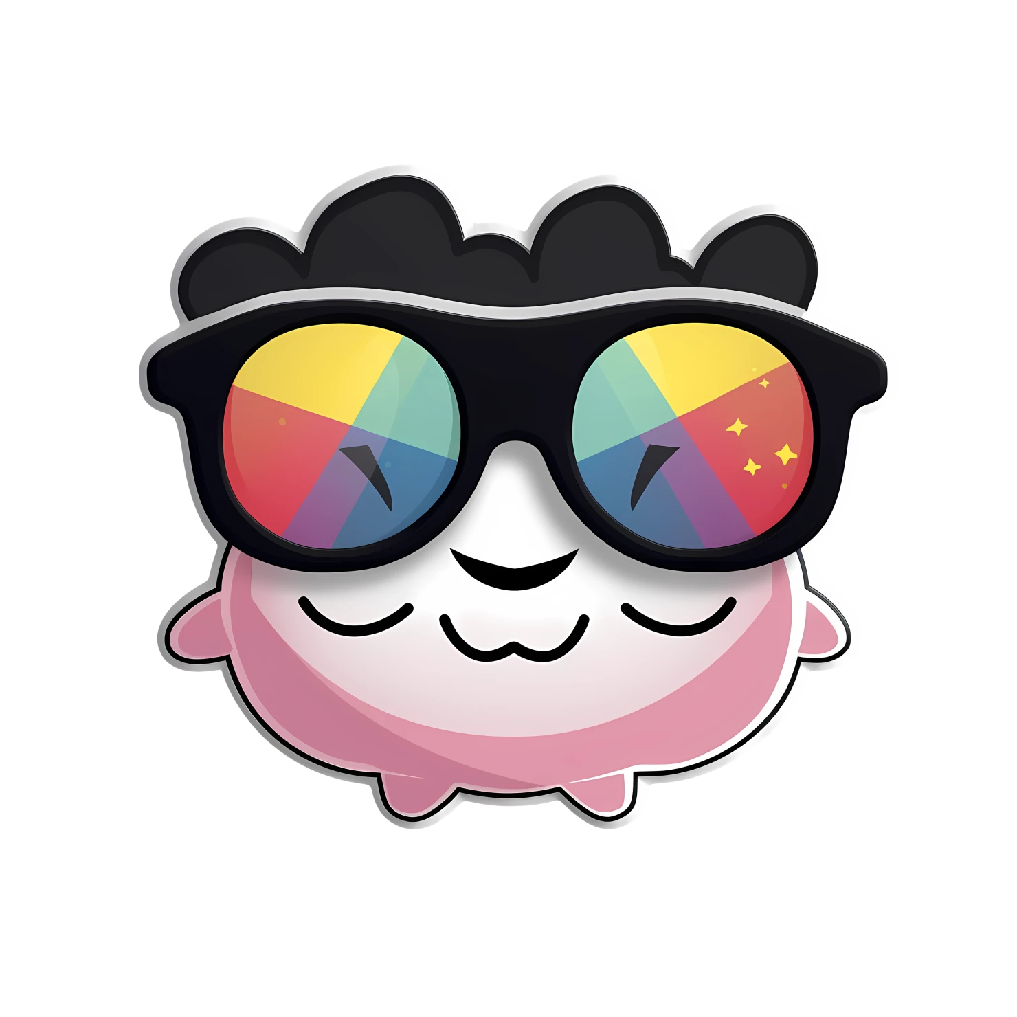 Kawaii Sunglasses sticker isolated on transparent background #26918