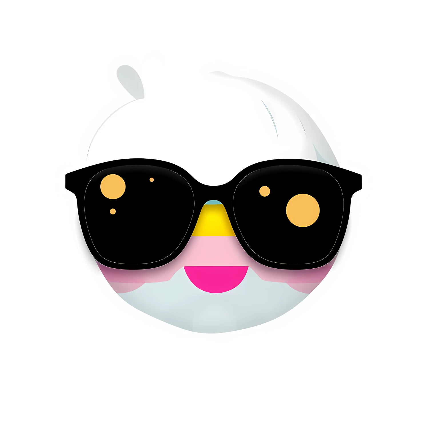 Kawaii Sunglasses sticker isolated on transparent background #26919