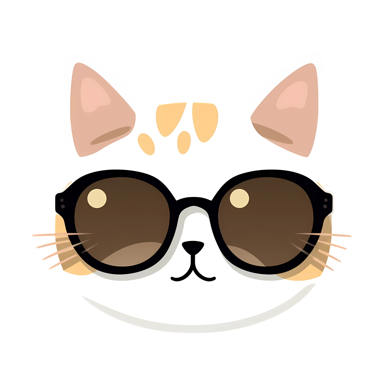Kawaii Sunglasses sticker isolated on transparent background #26923