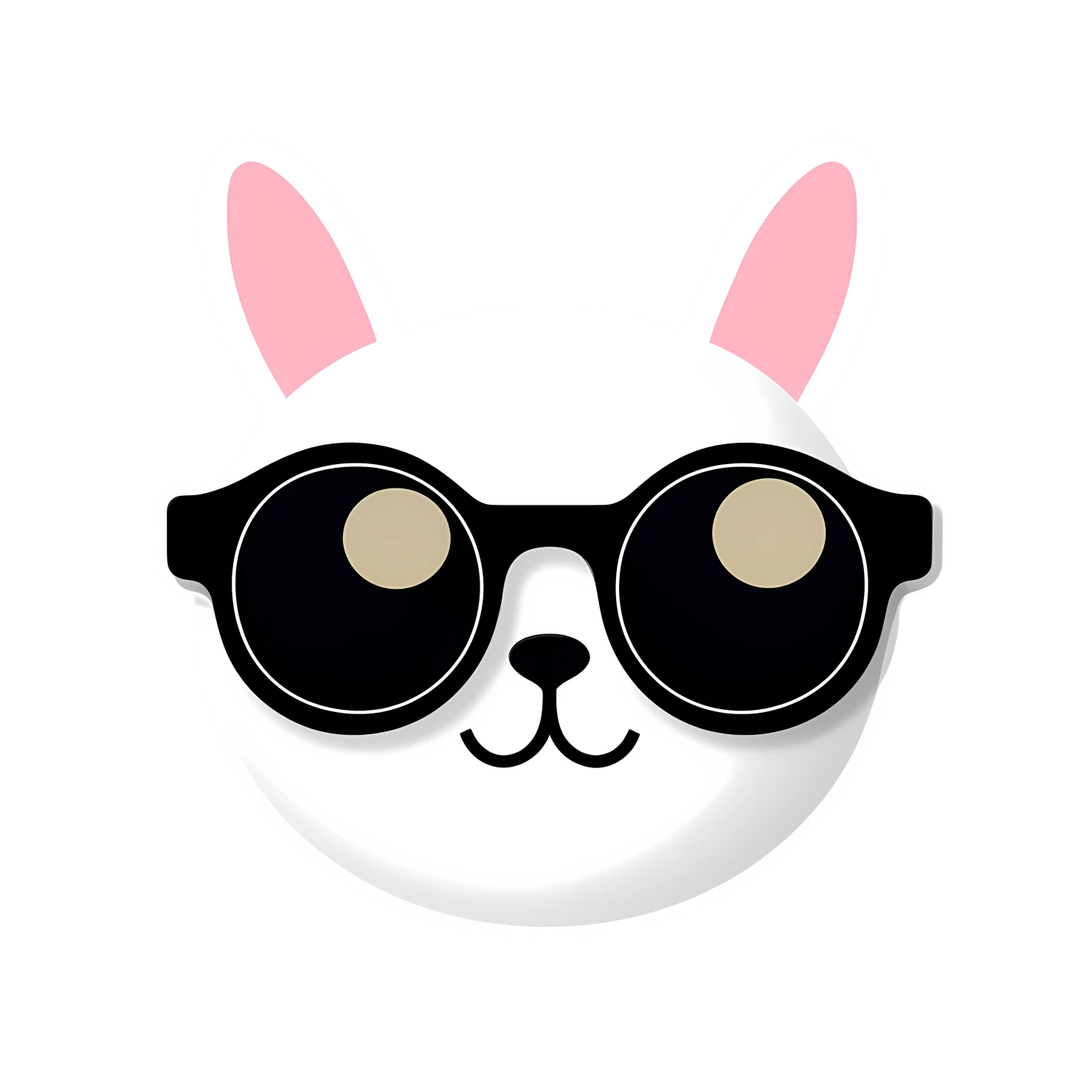 Kawaii Sunglasses sticker isolated on transparent background #26931