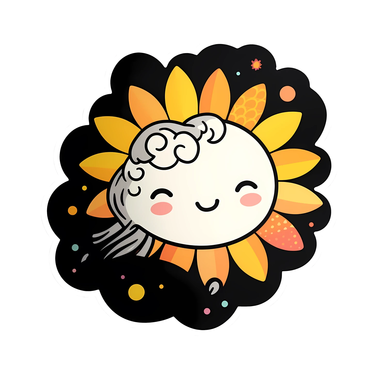 Kawaii Sunshine sticker isolated on transparent background #26933