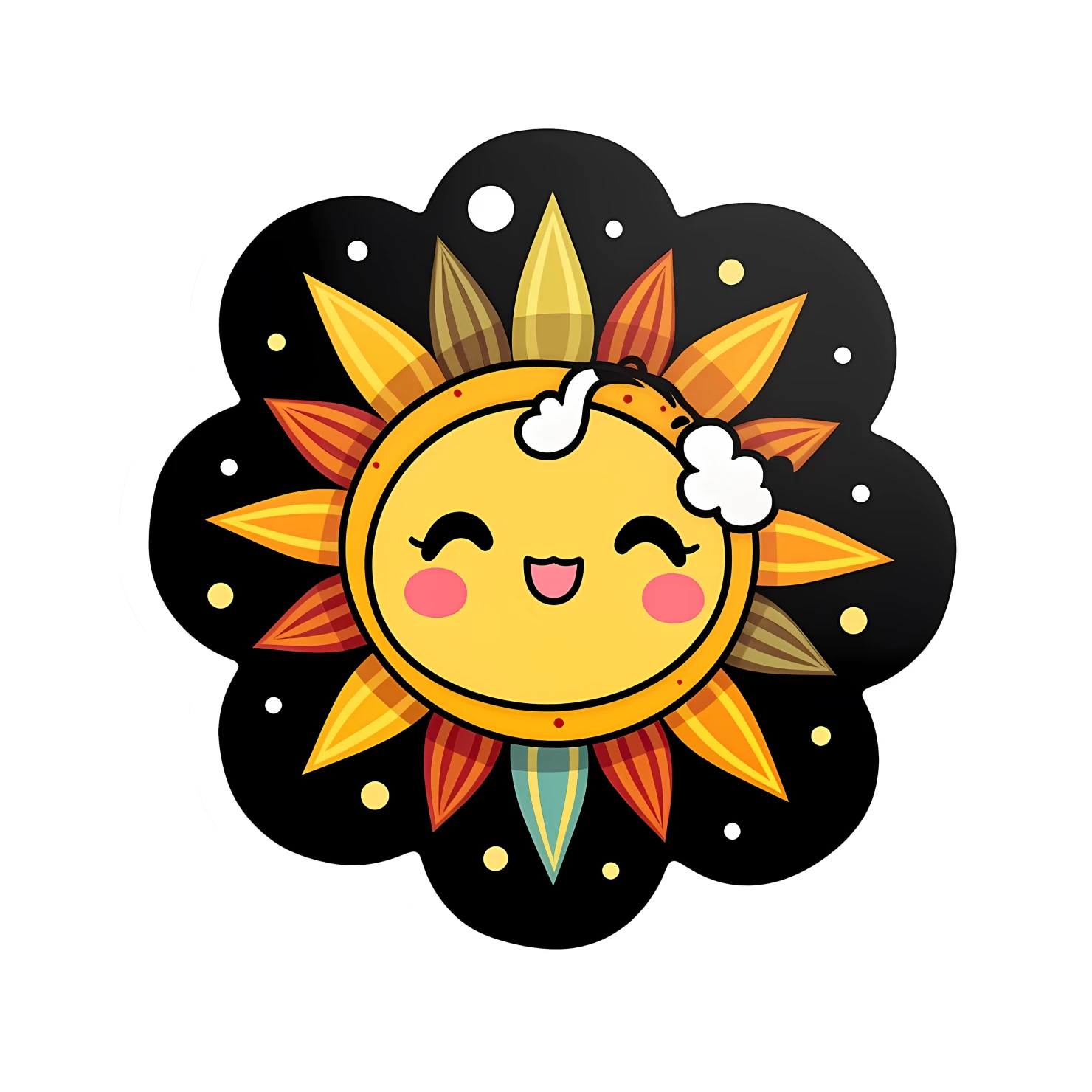 Kawaii Sunshine sticker isolated on transparent background #26941