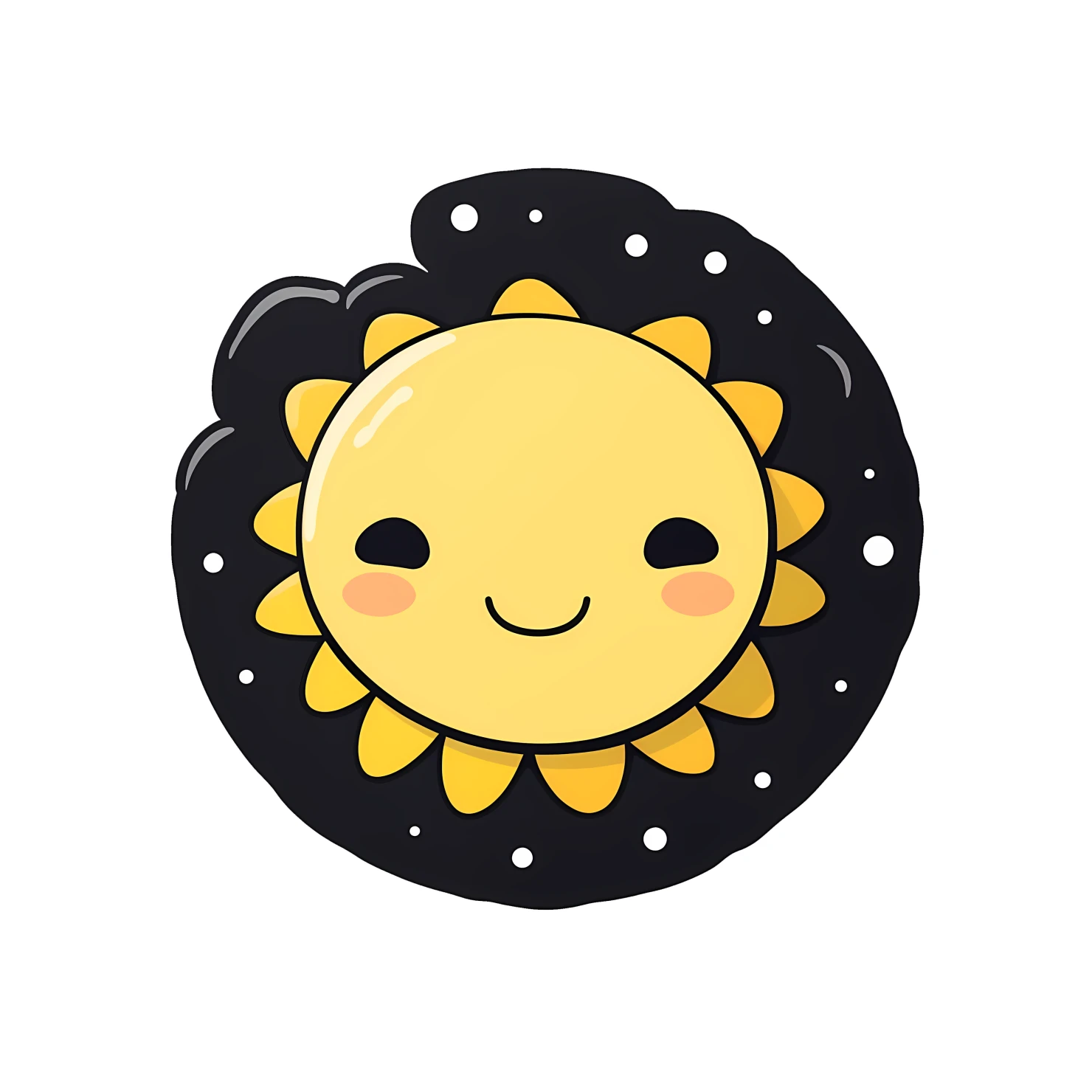 Kawaii Sunshine sticker isolated on transparent background #26942