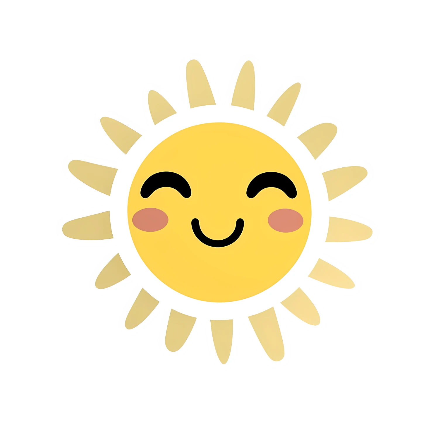 Kawaii Sunshine sticker isolated on transparent background #26945