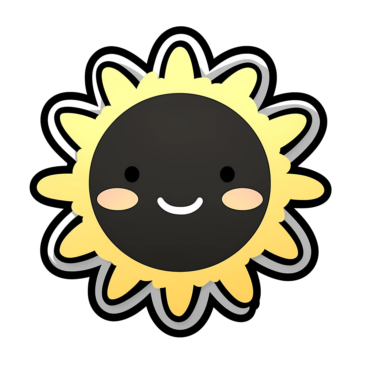 Kawaii Sunshine sticker isolated on transparent background #26948