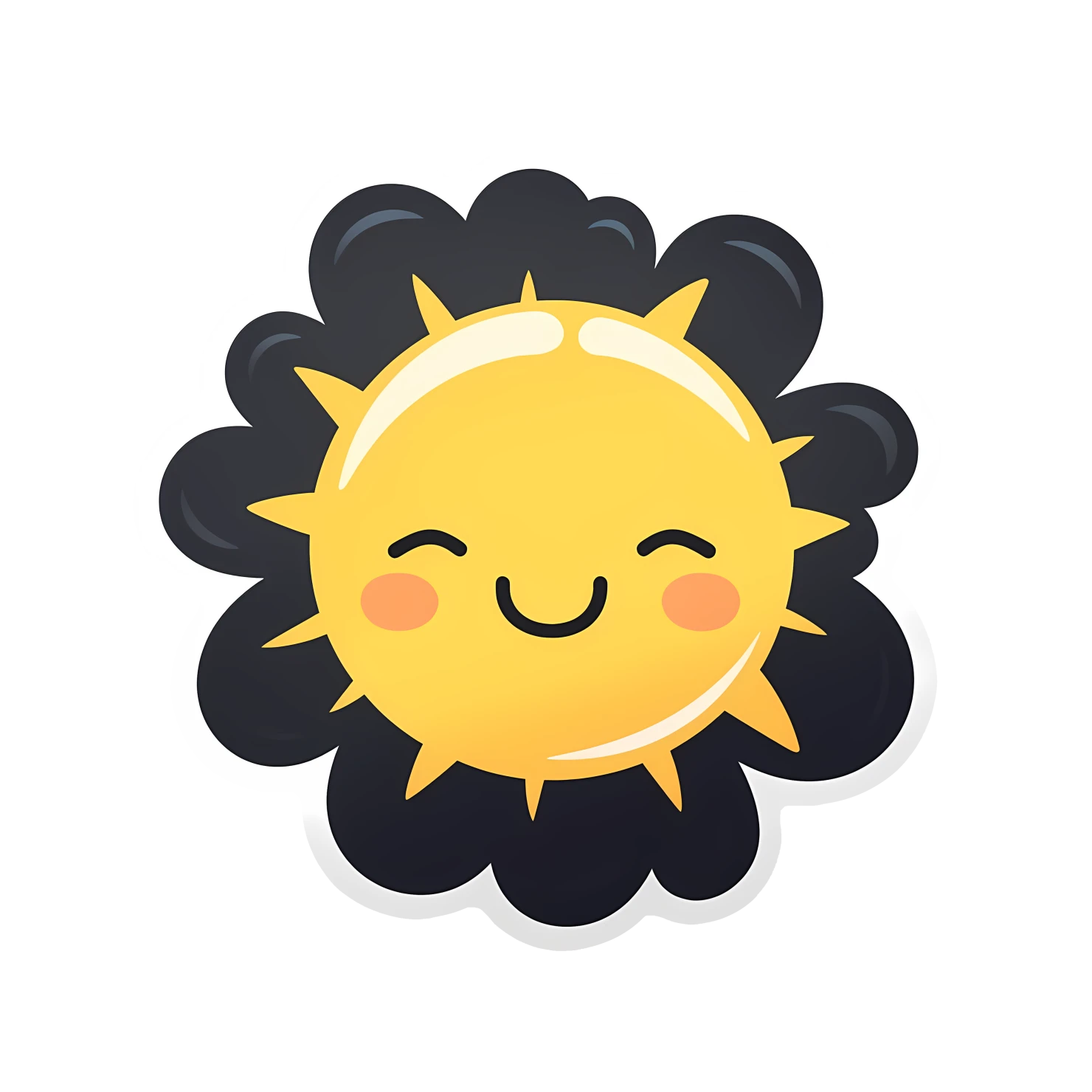 Kawaii Sunshine sticker isolated on transparent background #26949