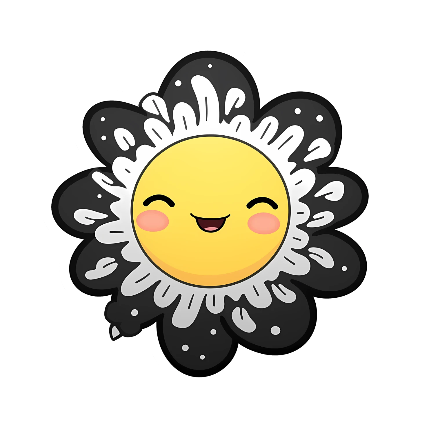 Kawaii Sunshine sticker isolated on transparent background #26950