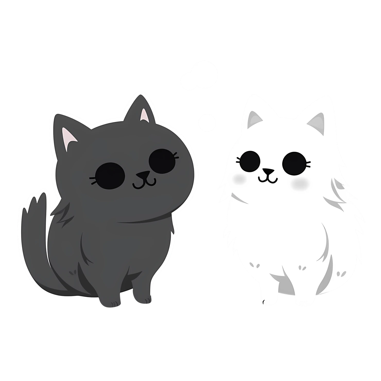Kawaii talking animal sticker isolated on transparent background #26971