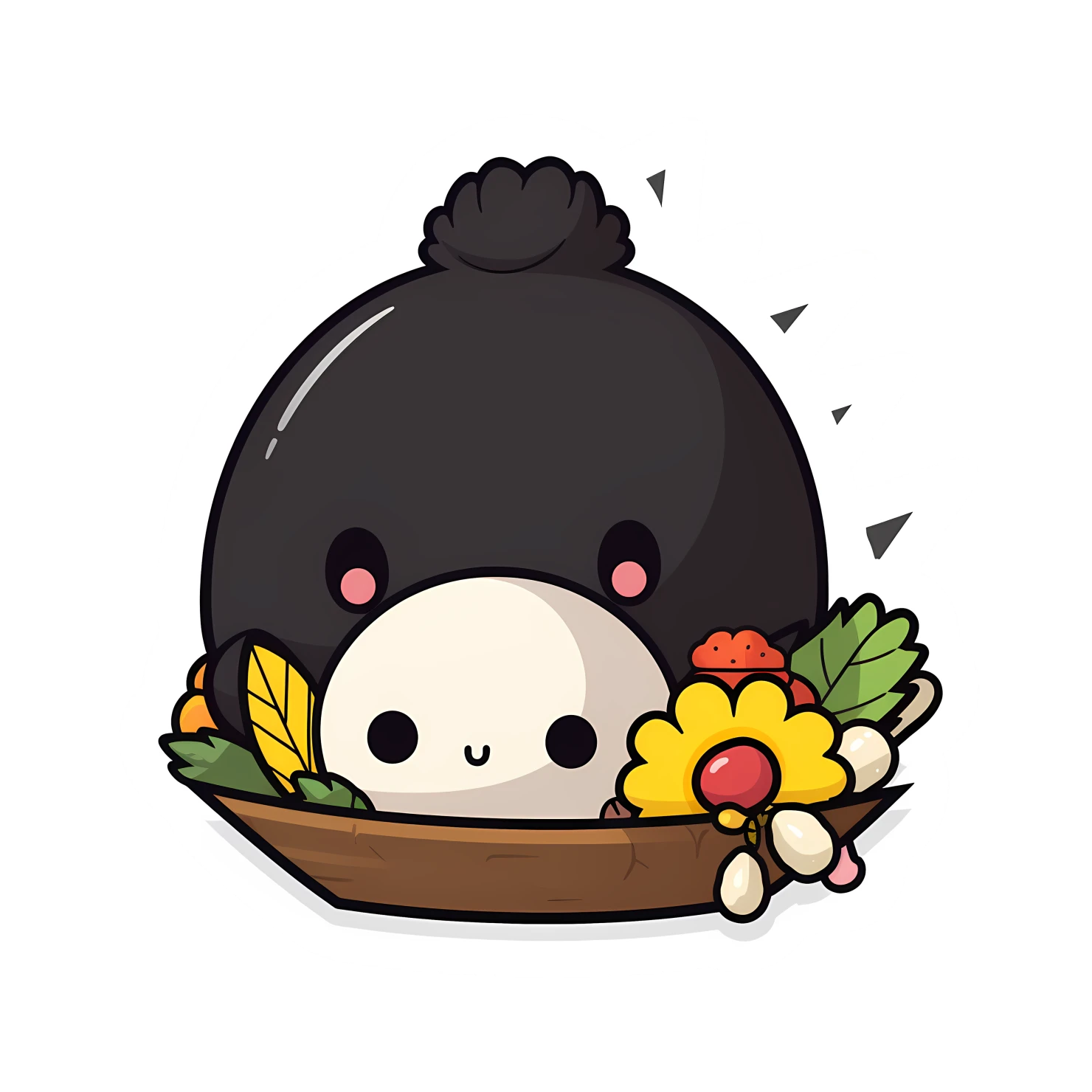 Kawaii thanksgiving sticker isolated on transparent background #26979