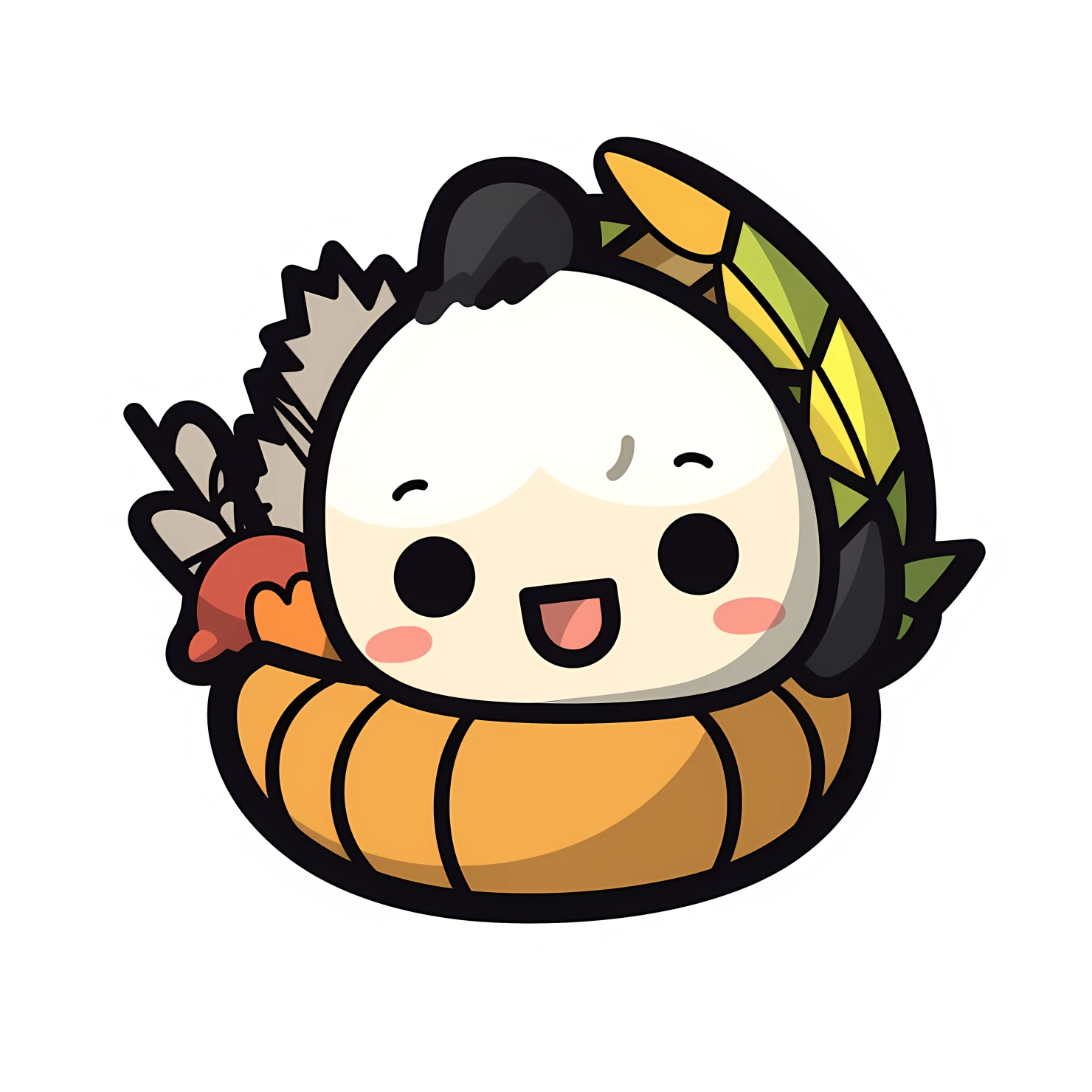 Kawaii thanksgiving sticker isolated on transparent background #26988