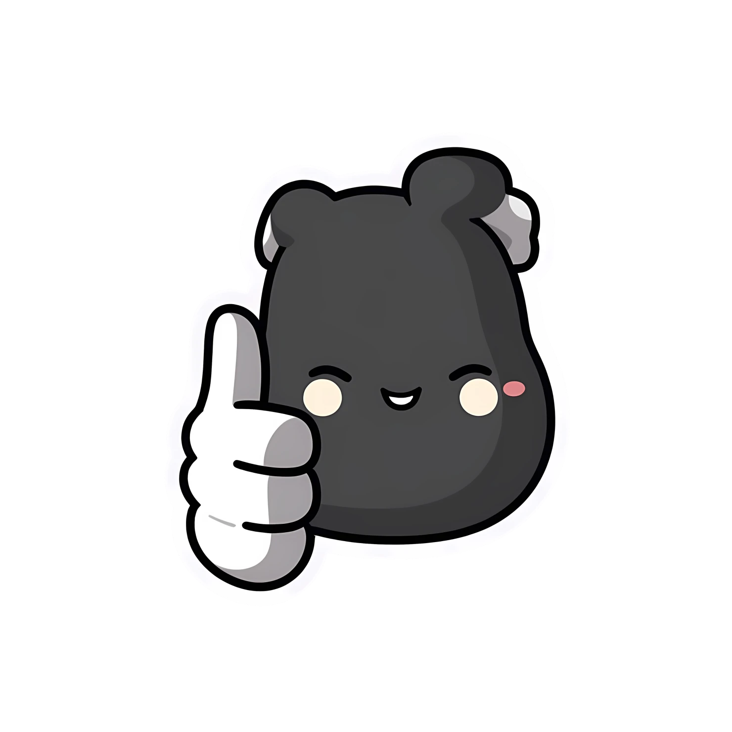 Kawaii thumbs sticker isolated on transparent background #27007