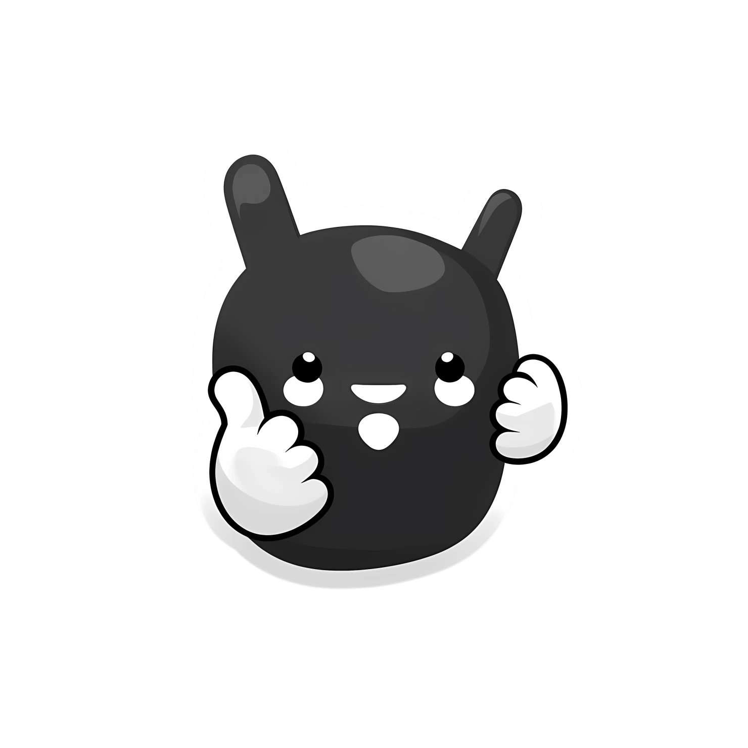 Kawaii thumbs sticker isolated on transparent background #27016