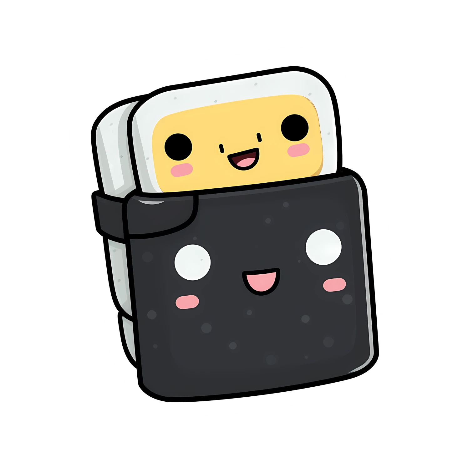 Kawaii toaster sticker isolated on transparent background #27022