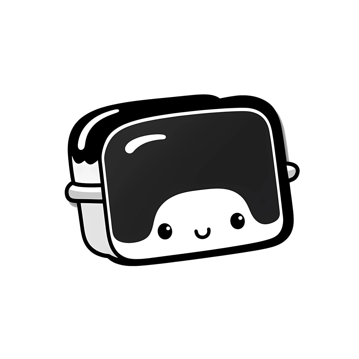 Kawaii toaster sticker isolated on transparent background #27024