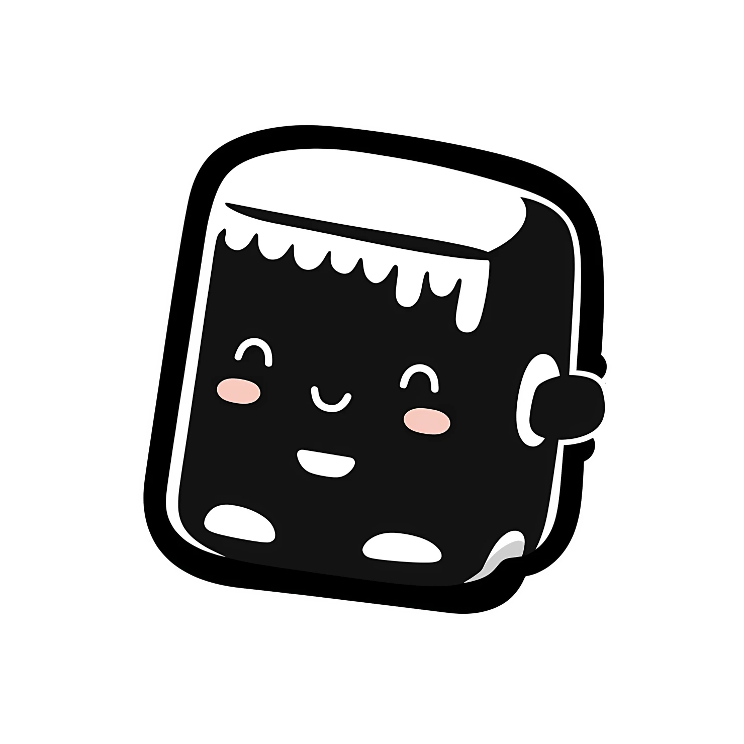 Kawaii toaster sticker isolated on transparent background #27025
