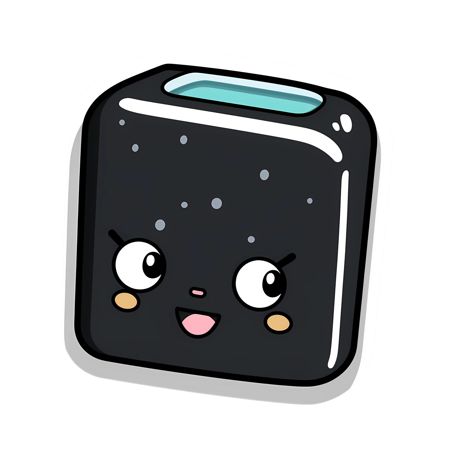 Kawaii toaster sticker isolated on transparent background #27026