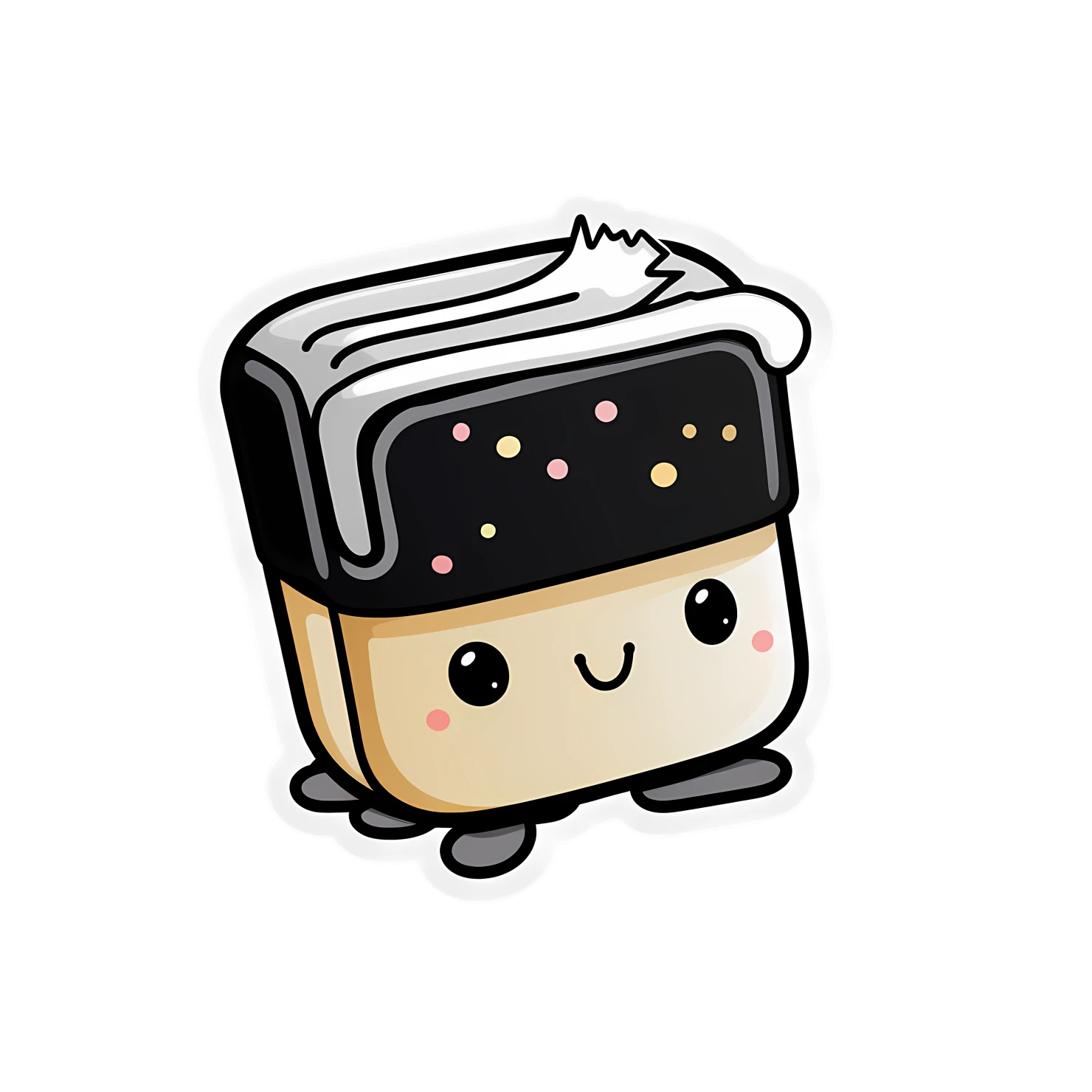 Kawaii toaster sticker isolated on transparent background #27027