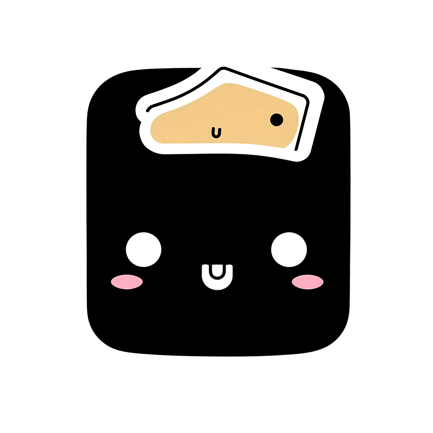 Kawaii toaster sticker isolated on transparent background #27031