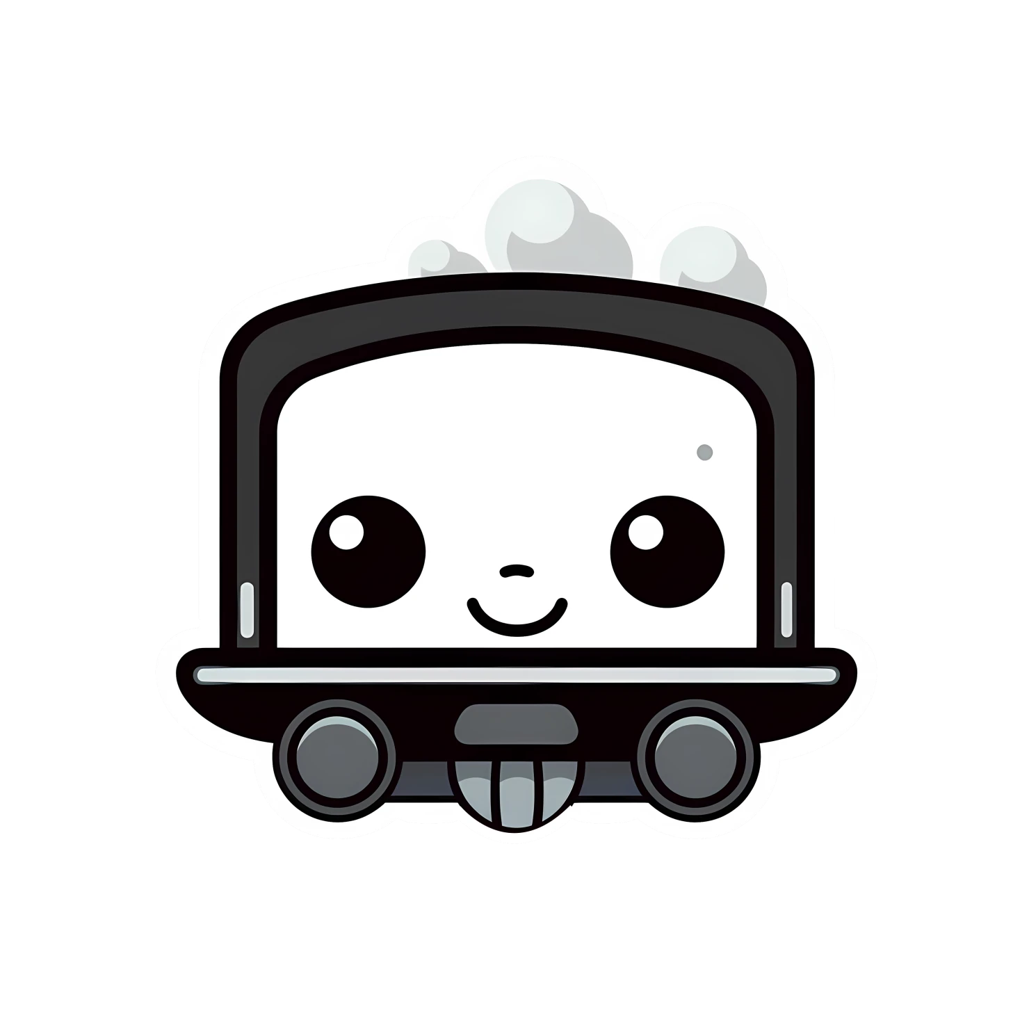 Kawaii train sticker isolated on transparent background #27071