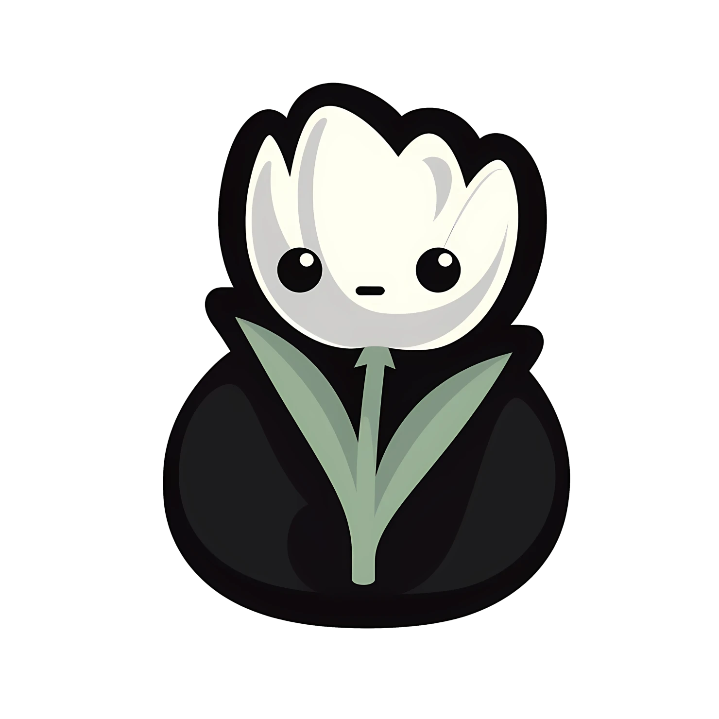 Kawaii tulip landmark sticker isolated on transparent background #27084