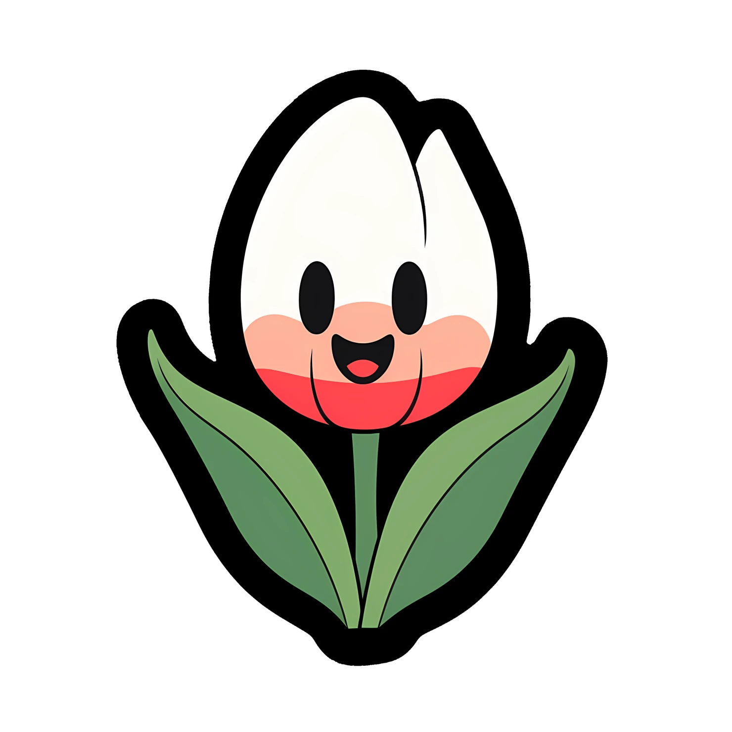 Kawaii tulip landmark sticker isolated on transparent background #27087