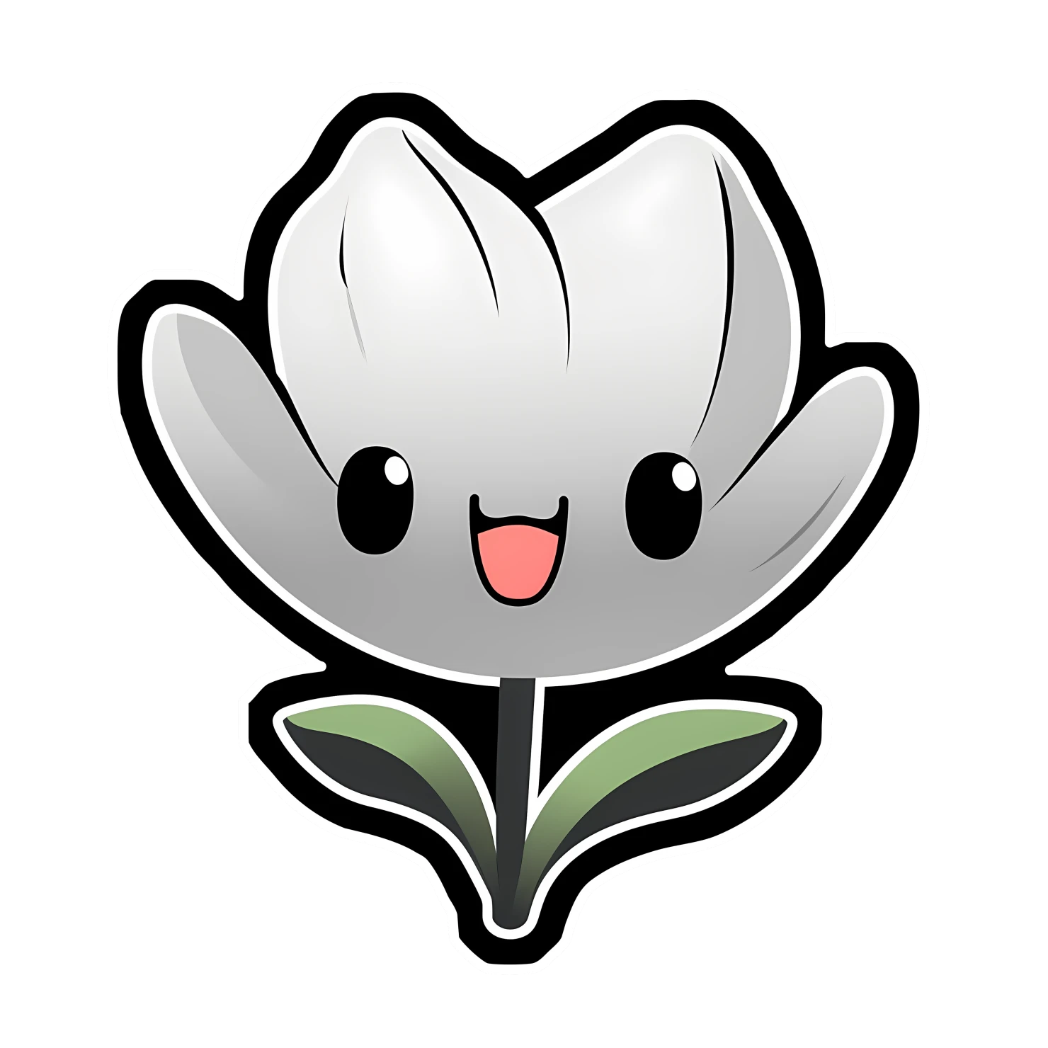 Kawaii tulip landmark sticker isolated on transparent background #27089