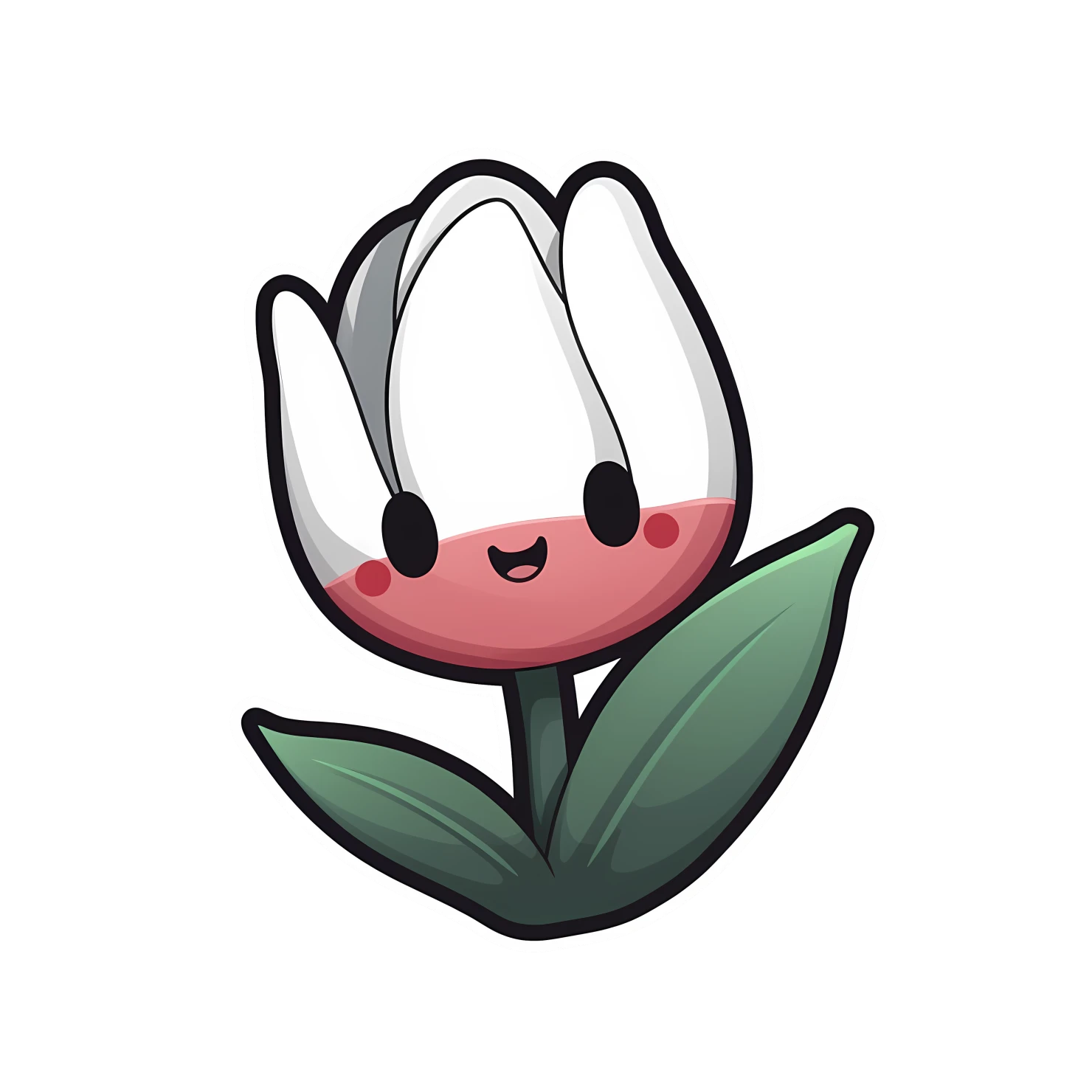 Kawaii tulip landmark sticker isolated on transparent background #27090