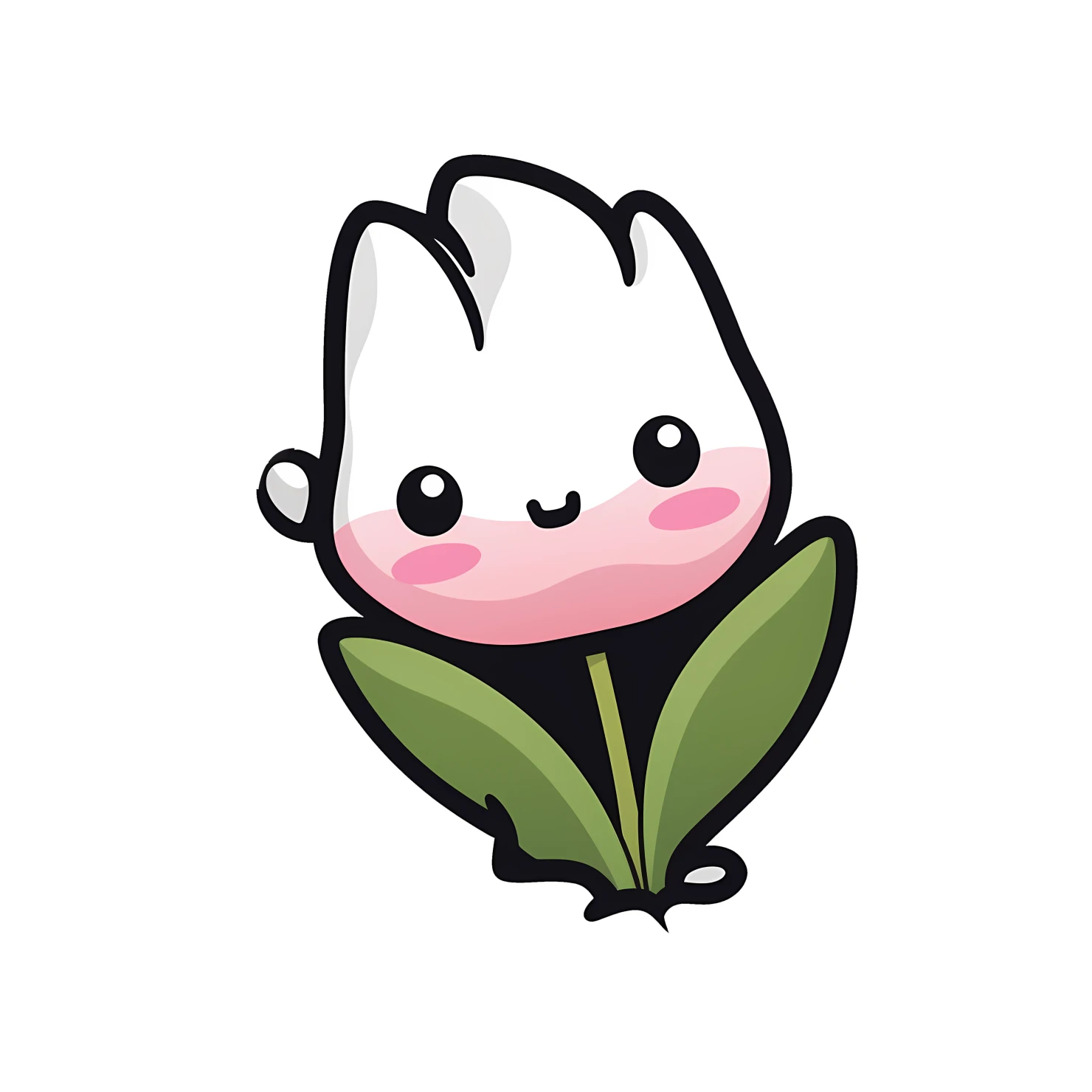 Kawaii tulip landmark sticker isolated on transparent background #27091