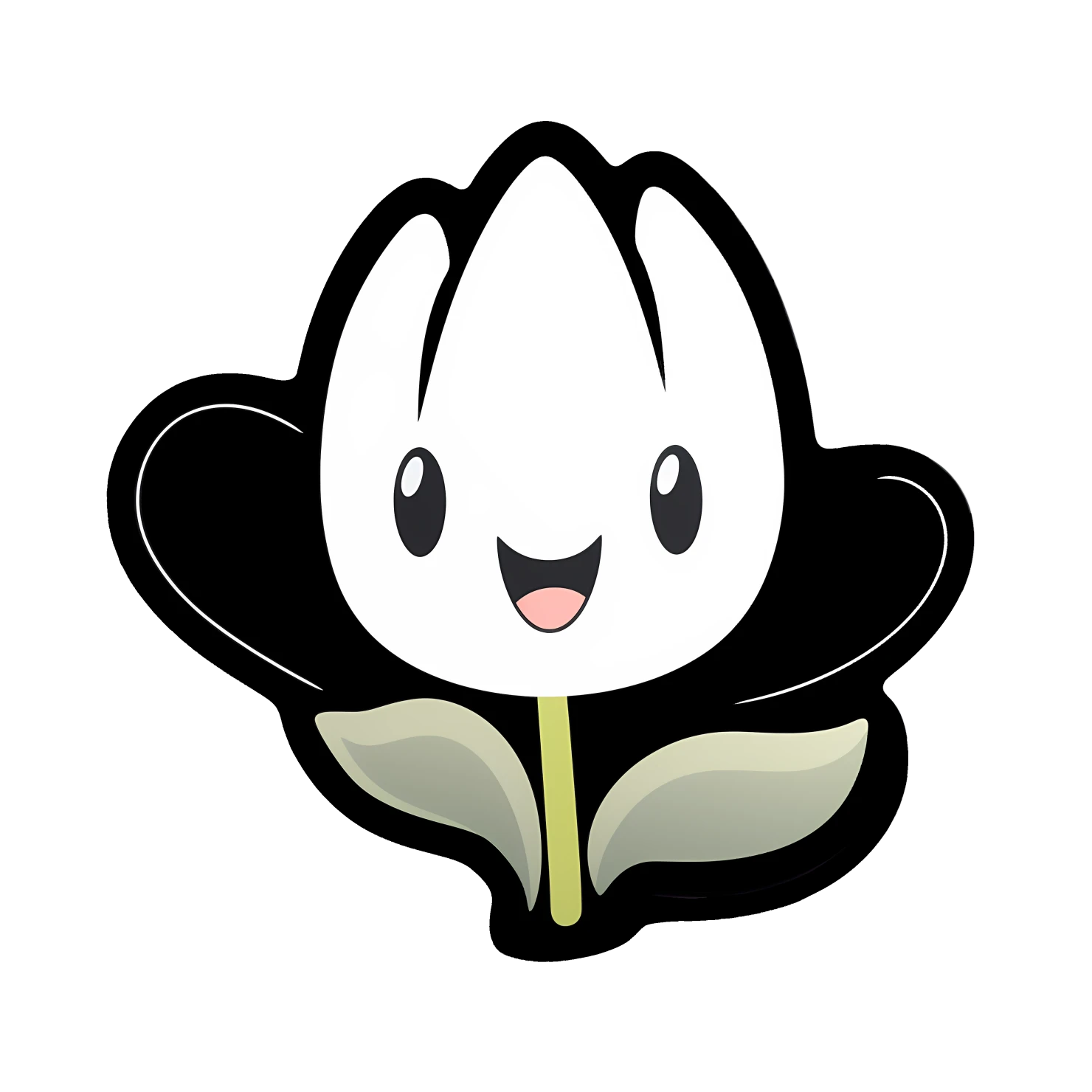 Kawaii tulip landmark sticker isolated on transparent background #27092