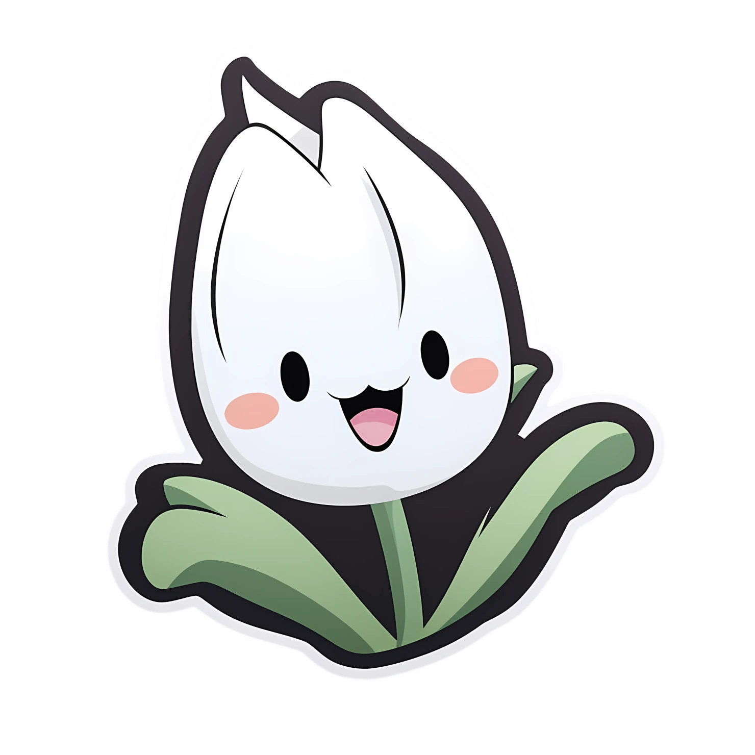 Kawaii tulip landmark sticker isolated on transparent background #27093