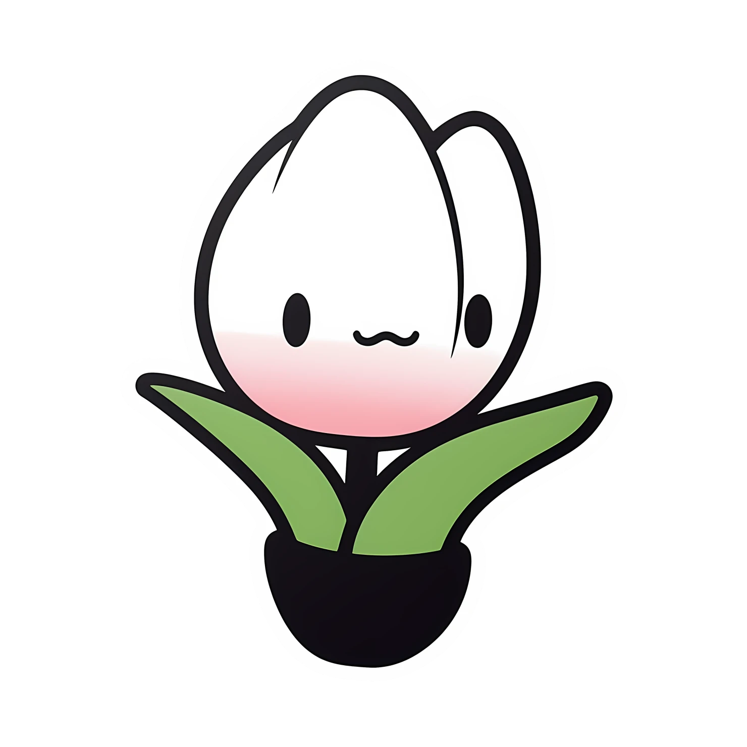 Kawaii tulip landmark sticker isolated on transparent background #27096
